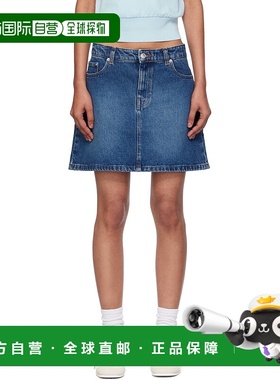 1h可退 香港直邮潮奢 A.P.C. 女士 蓝色 Moss 牛仔短裙 COHJLF063