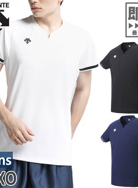 日本直邮DESCENTE 男式女式短袖排球衬衫 短袖 T恤 DSS4024B夏季