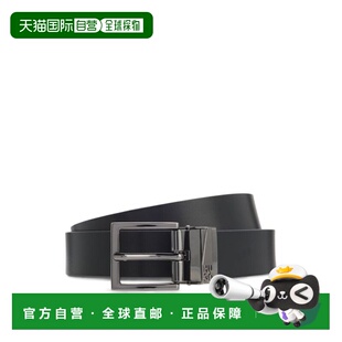 自营hugo bossReversible belt in Italian leather - black 美国