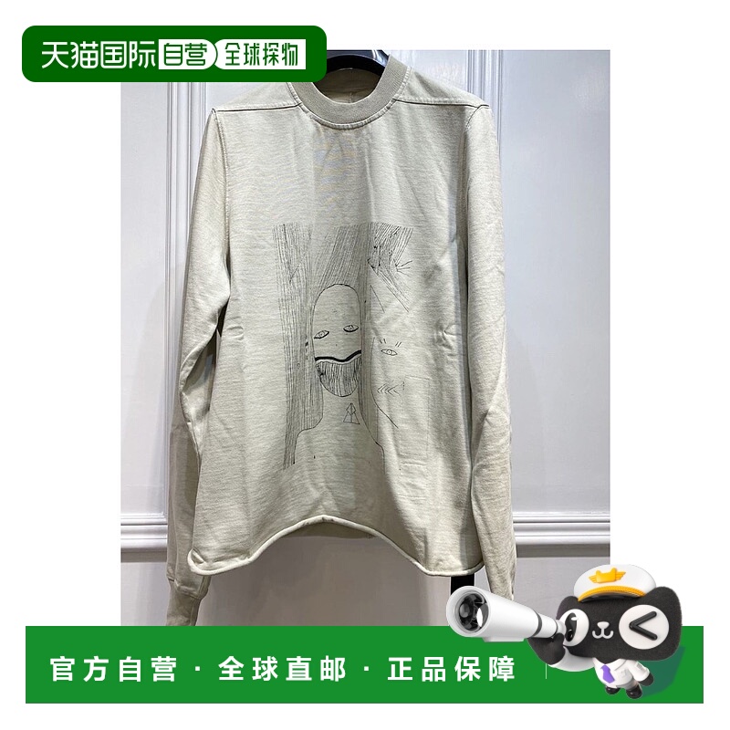 香港直邮Rick Owens Drkshdw 徽标图案长袖T恤 DU02B4279RIGEP208