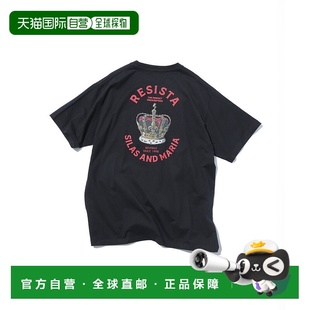 resist印刷设计感 全棉口袋T恤 110 日本直邮SILAS男女同款 1h可退