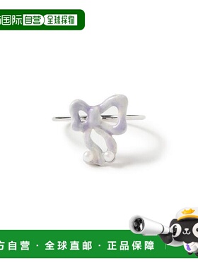 1h可退 日本直邮Ray BEAMS 手绘丝带珍珠戒指可爱耳环配饰