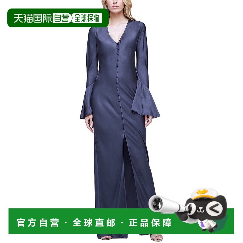 自营 l'agence达科他州服装代理-灰色 美国奥莱直发连衣裙长裙