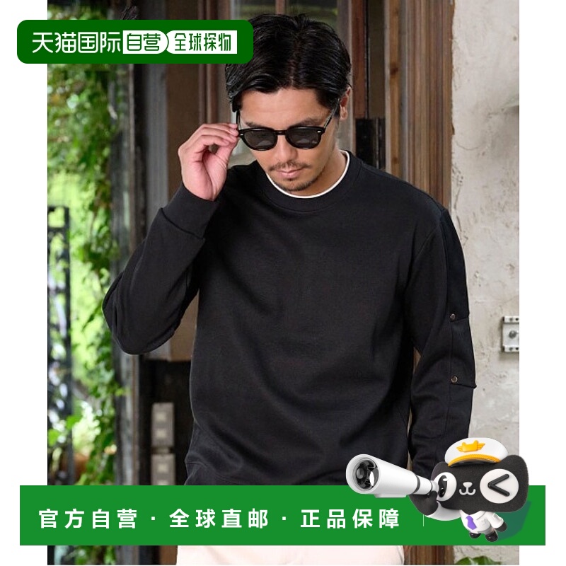 1h可退 日本直邮BENUSTA 男女同款 袖口拼接设计 假两件连帽卫衣