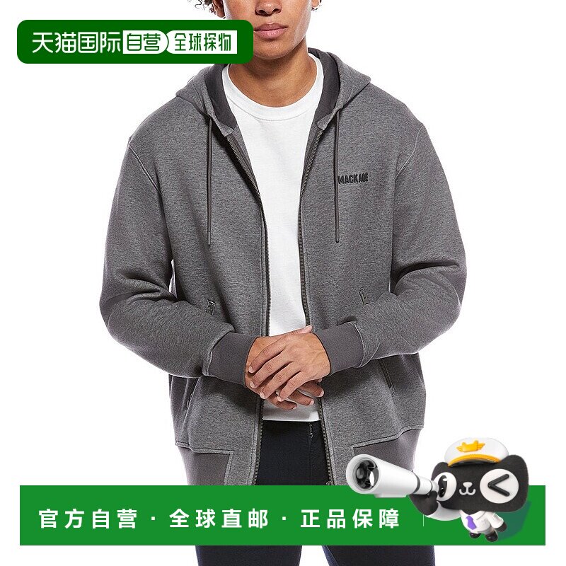 自营Mackage Krystos Zip Hoodie - grey 美国奥莱直发卫衣帽衫