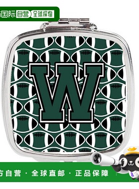 自营 Carolines Treasures CJ1071-WSCM 字母 W 足球绿色和白色紧