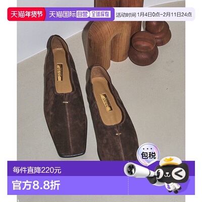 1h可退 日本直邮GRISE 女士羊革方头平底鞋 软面贴脚舒适设计 251