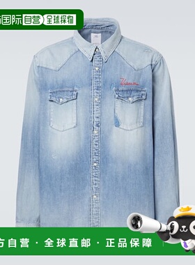 香港直邮Visvim 维斯维木 男士 磨破牛仔布衬衫 blue蓝色 舒适时