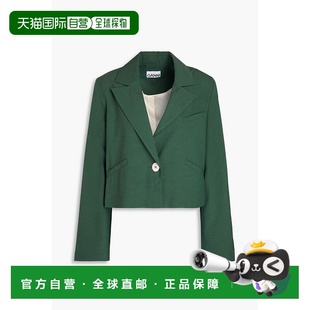 甘尼 女士 短款 1h可退 外套 GANNI 梭织西装 F788766 香港直邮潮奢