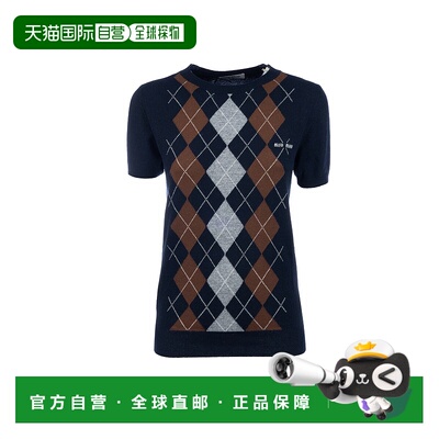 1h可退 香港直邮Miu Miu 缪缪 女士 MAGLIERIA 针织衫 MMLB63174B