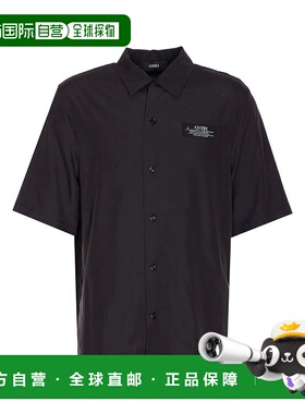 1h可退 香港直邮AMIRI 男士衬衫 AMSTCA1148001 AW2025 黑色 短袖