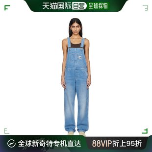 女士 香港直邮潮奢 卡哈特 I033018 Carhartt 蓝色背带裤