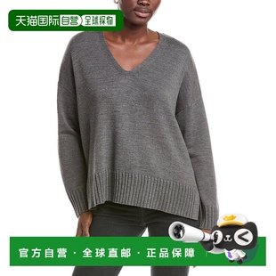 灰色 自营 费舍尔V领背心 fisher艾琳 美国奥莱直发毛衣 eileen