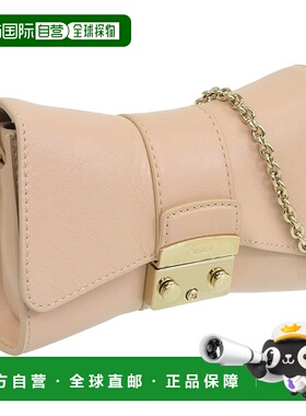 日本直邮FURLA 女士链条单肩包 皮革 米色 METROPOLIS CROSSBODY