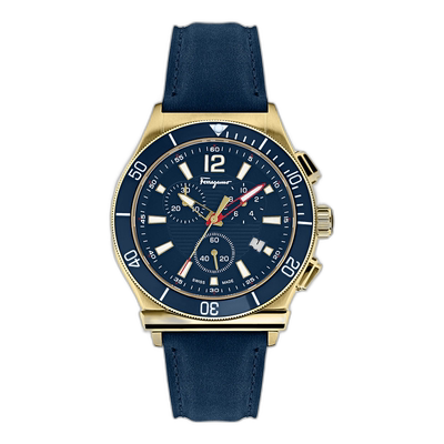 自营 salvatore ferragamoFerragamo 1898 运动表带腕表 - 蓝色//