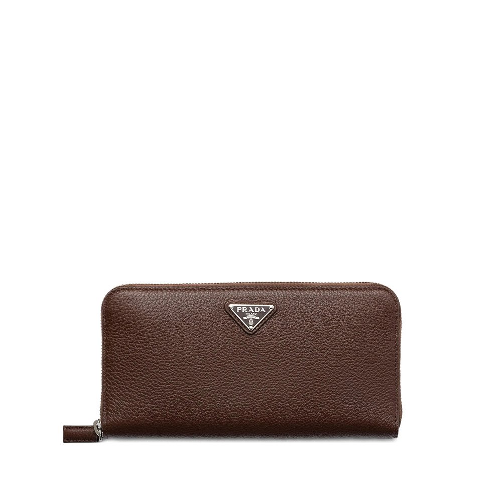 PRADA 男士卡包 2ML3172E54F0038 AW2025 棕色 矩形钱包