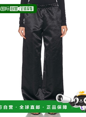 香港直邮GIVENCHY 女士休闲裤 BW515K15V4001 SS2025 黑色阔腿裤