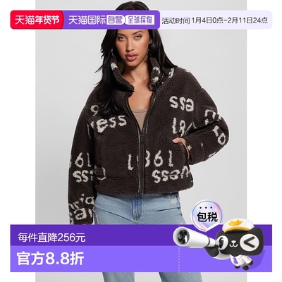 日本直邮Guess Raquel Reversible Logo Biker 夹克[GU1432EW3008