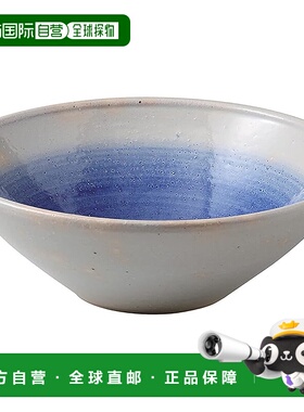 【日本直邮】波佐見焼 利左卫门窑 碗 L 约 21cm 蓝色染色 BLU 日