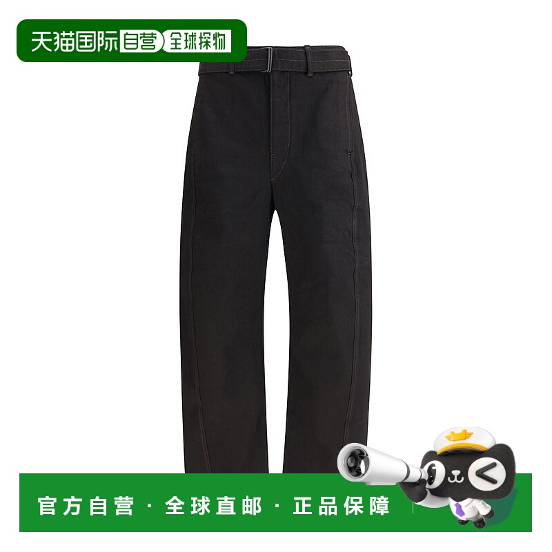 1h可退 香港直邮潮奢 Lemaire 女士 扭褶束带长裤 PA326LD1055