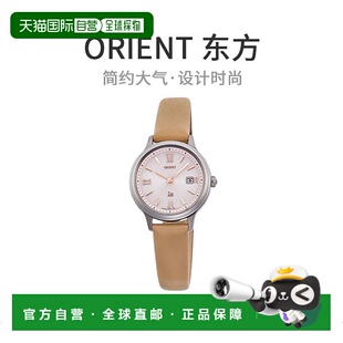 【日本直邮】Orient东方女士手表RN-WG0412P米色皮质表带石英表