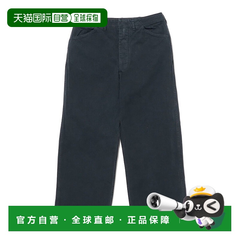 1h可退 日本直邮orSlow 男装 宽松版型 斜纹棉布工装裤 半拉链设