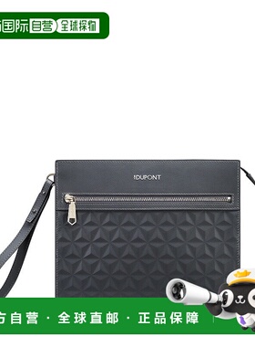 自营欧洲直邮S.T.Dupont法国都彭 APEX男士灰色小牛皮手拿包