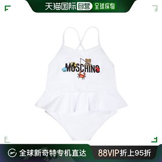 香港直邮Moschino 莫斯奇诺 婴儿 圆领连体泳衣童装 MDL00QLKA00