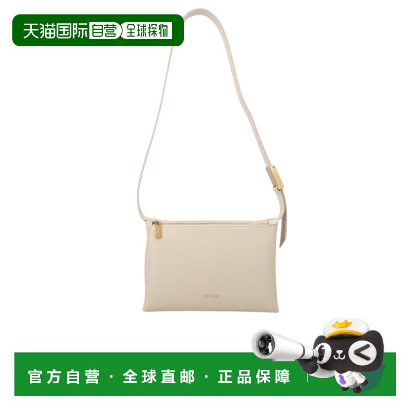 自营off-white沙包小牛皮简约单肩包-红色 美国奥莱直发斜挎包