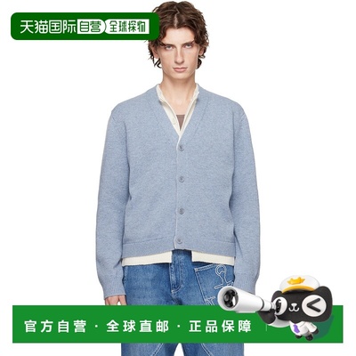 1h可退 香港直邮J.W. Anderson 男士 蓝色 Contrast Layered 开衫