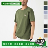 KITSUNE CHILLAX 男士 日本直邮MAISON 圆领T恤 军绿色 FOX PATCH