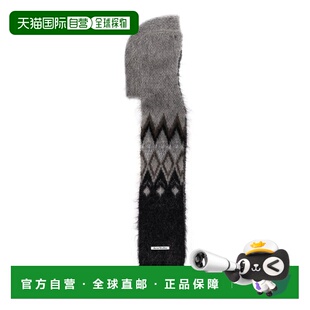 1h可退 香港直邮潮奢 Acne Studios 艾克妮 女士 灰色连帽围巾 C8