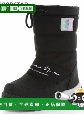 日本直邮MOONSTAR NI-MO NM WPJ033 女童冬季套脚靴（黑色）这款