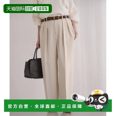 1h可退 日本直邮IENA &NAVY 防泼水乔其纱 侧腰松紧打褶 裤子