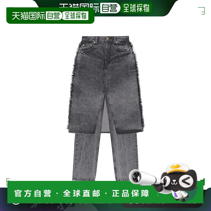 1h可退 香港直邮GANNI 女士牛仔裤 J1311055 AW2023 黑色直筒裤