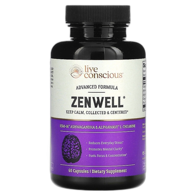 香港直邮Live Conscious,Zenwell，60 粒胶囊