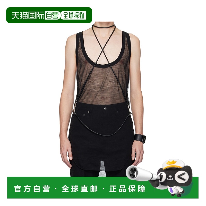 1h可退 香港直邮RICK OWENS 男士T恤 RR02E1453LBL09 AW2025 黑色