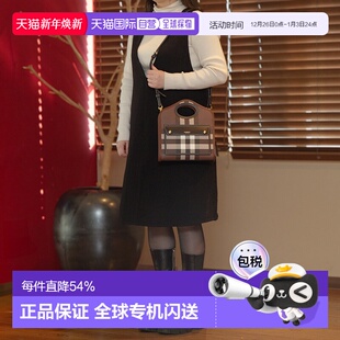 送 新款 日本直邮BURBERRY博柏利手提包绿色女士经典 大牌简约风时尚