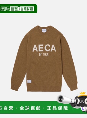 韩国直邮AECA 男士男针织AWCMFWBAKNIST001G4MV AECA BIG LOGO WO