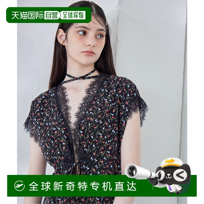 1h可退日本直邮etre loin女士蕾丝花卉吊带连衣裙 125014