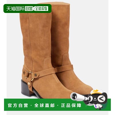 1h可退 香港直邮Chloe 蔻依 女士 Dakota 绒面革骑士靴子