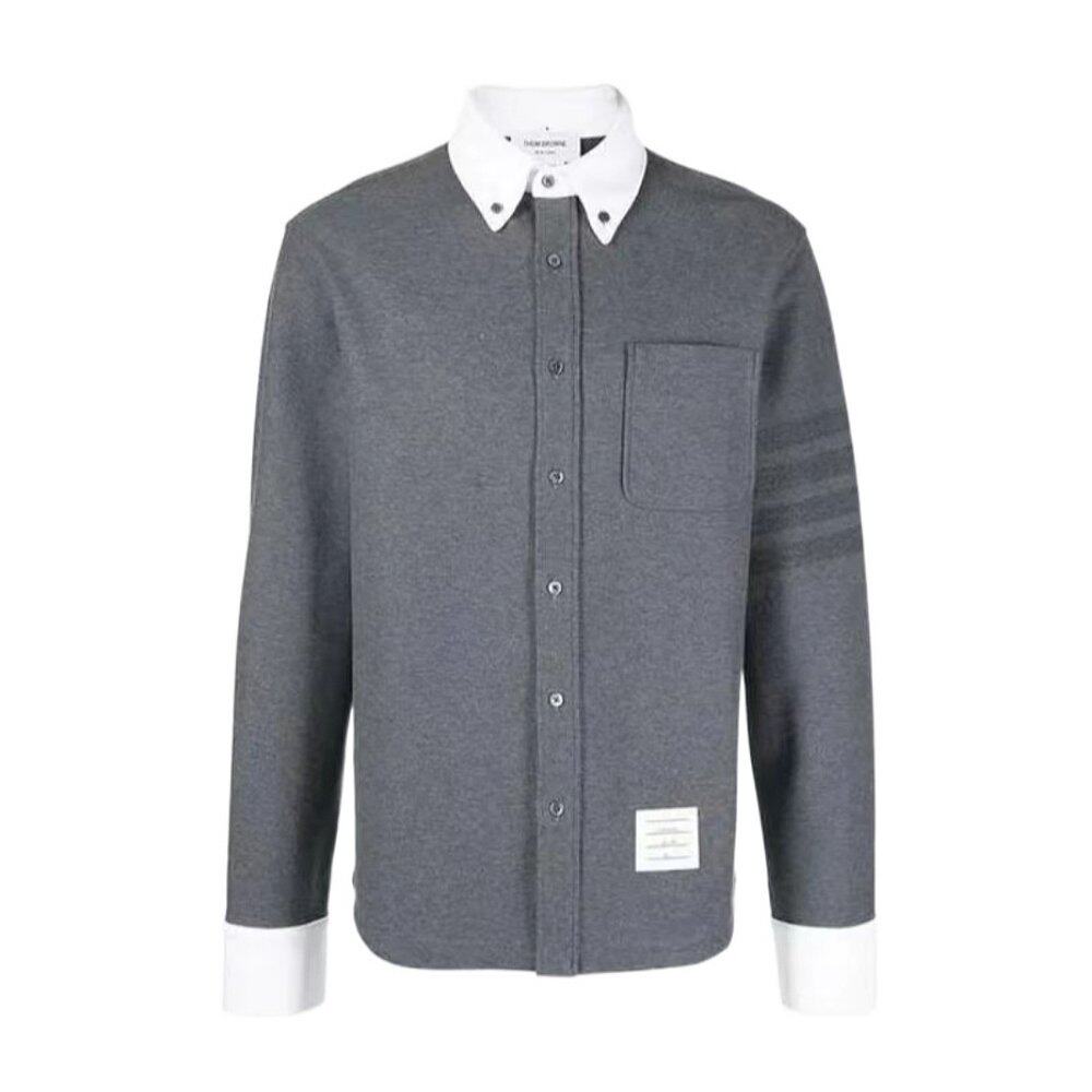 Thom Browne 斜纹 4 条纹衬衫夹克 MJT361A06772