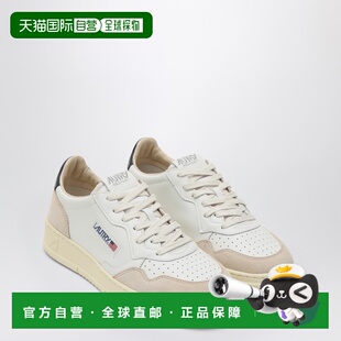 1h可退 香港直邮潮奢 AUTRY 男士 Medalist 皮质训练运动鞋(蓝/白