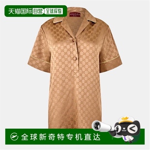 古馳 1h可退 Gucci 真絲襯衫 舒適時尚 香港直郵潮奢 女士