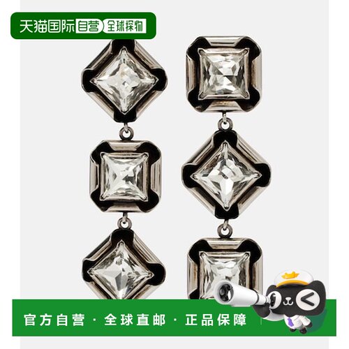 1h可退 香港直邮Givenchy 纪梵希 女士 水晶装饰耳环 metal金属色