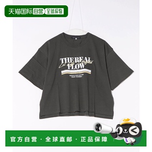 1h可退 日本直邮Right-on 女装 宽松短款T恤 大胆图形设计 HR2520