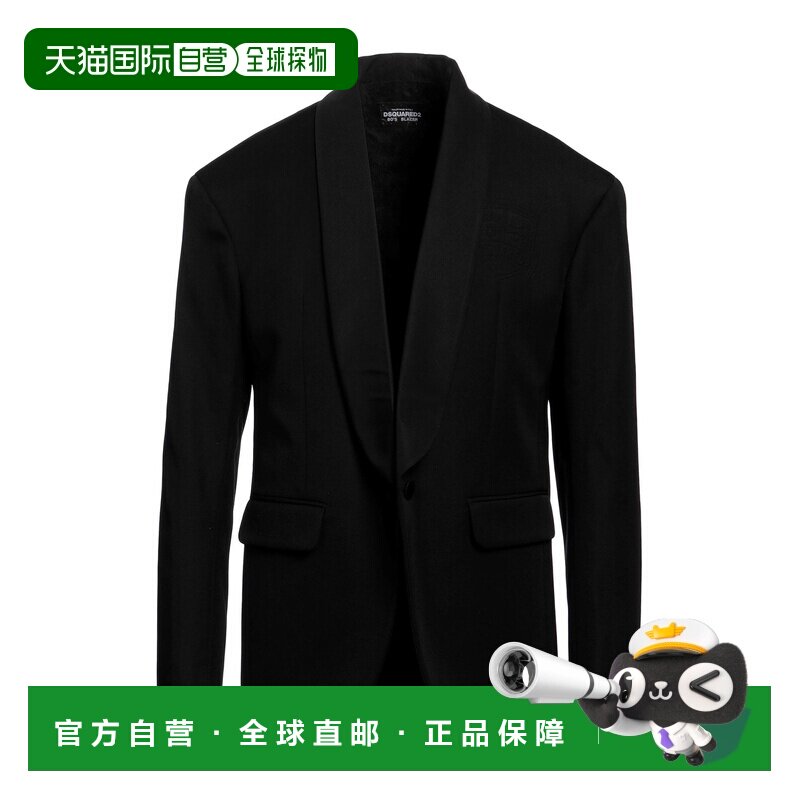 1h可退 香港直邮潮奢 Dsquared2 二次方 男士 西装外套 black黑色,男装,商务正装西服,淘宝优惠券,粉丝福利购,淘宝优惠卷