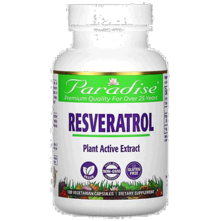 香港直发Paradise Herbs白藜芦醇素食胶囊预防180粒