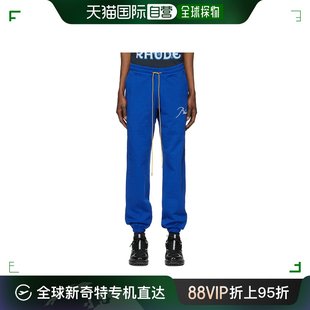 香港直邮潮奢 蓝色徽标运动裤 男士 Rhude RHSS22PA13012335COBAL