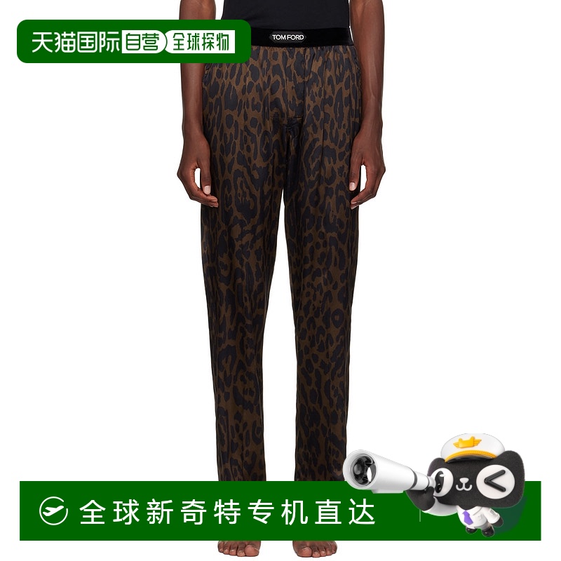 香港直邮潮奢 Tom Ford 汤姆 福特 男士 棕色睡裤 T4H20193
